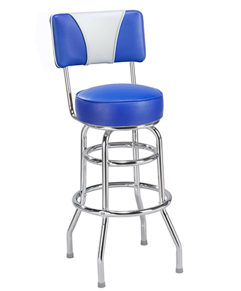 Double Ring Bar Stool with Back