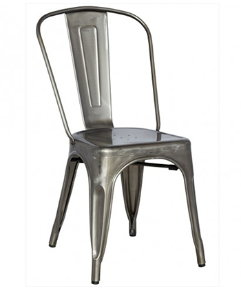 French Inspired Industrial Galvanized Chair