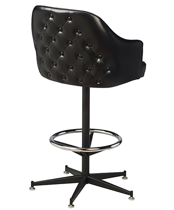 Tufted Saddle Bucket Bar Stool